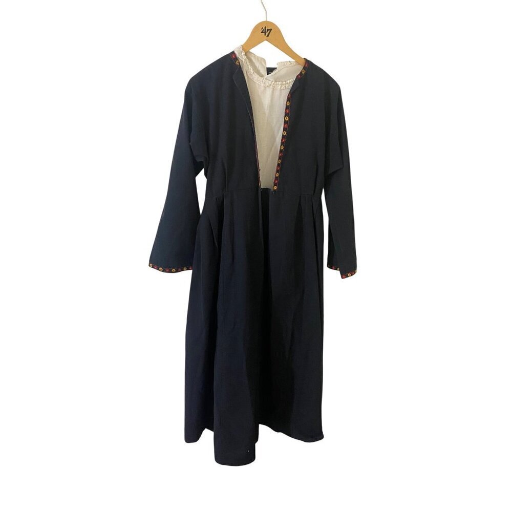 Custom Made By Popi Peppes Women's Black Long Sleeve Maxi Dress - XL